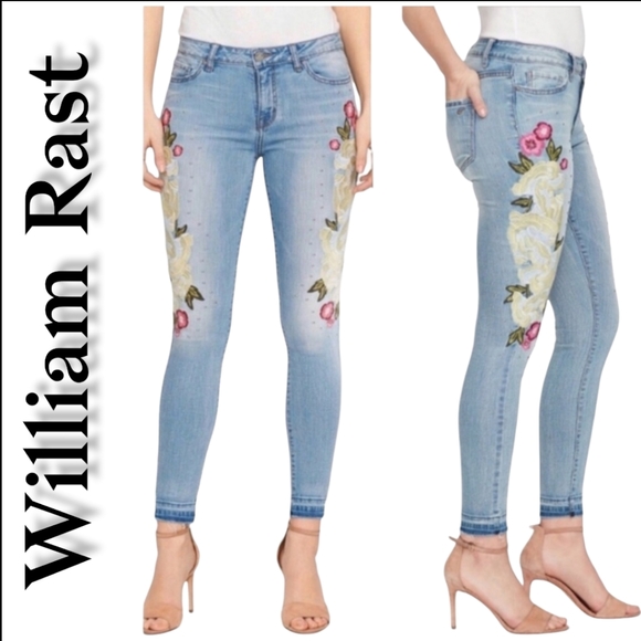 New William Rast Embroidered Jeans - Picture 1 of 2